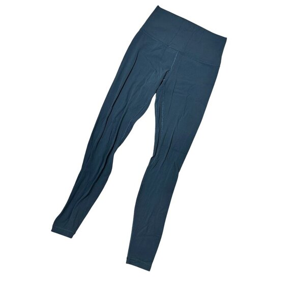 LULULEMON Classic Slate Grey Full Length Leggings - Size 6 - Picture 1 of 6